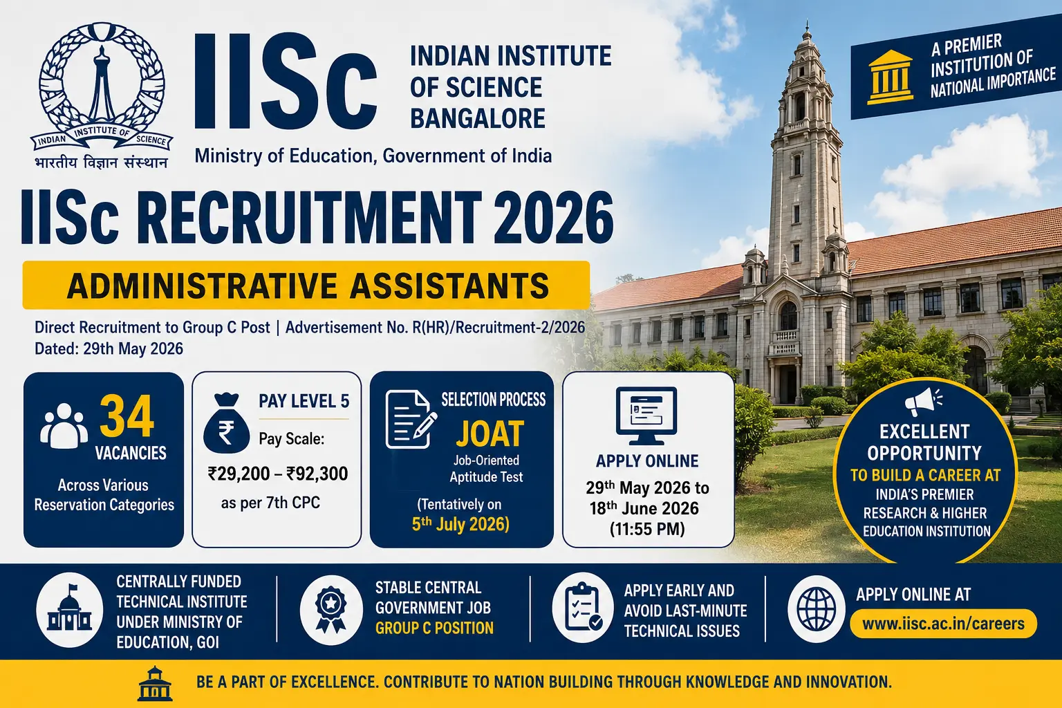 iisc ad assistant